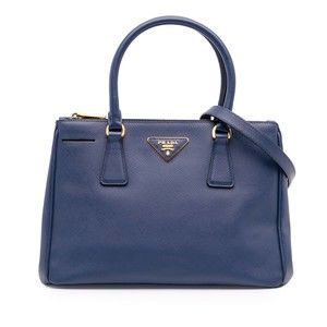 Pre-Loved Prada Small Saffiano Lux Galleria Double Zip Satchel